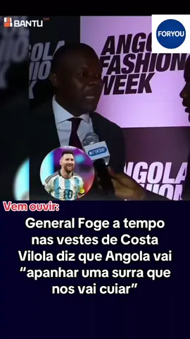 O humorista dos tuneza Costa Vilola, famoso pela personagem de General Foge A Tempo, em entrevista sobre o jogo Angola e Argentina, diz que Angola vai “apanhar” #foryou #angola🇦🇴portugal🇵🇹brasil🇧🇷 #messi #generalfogeatempo 
