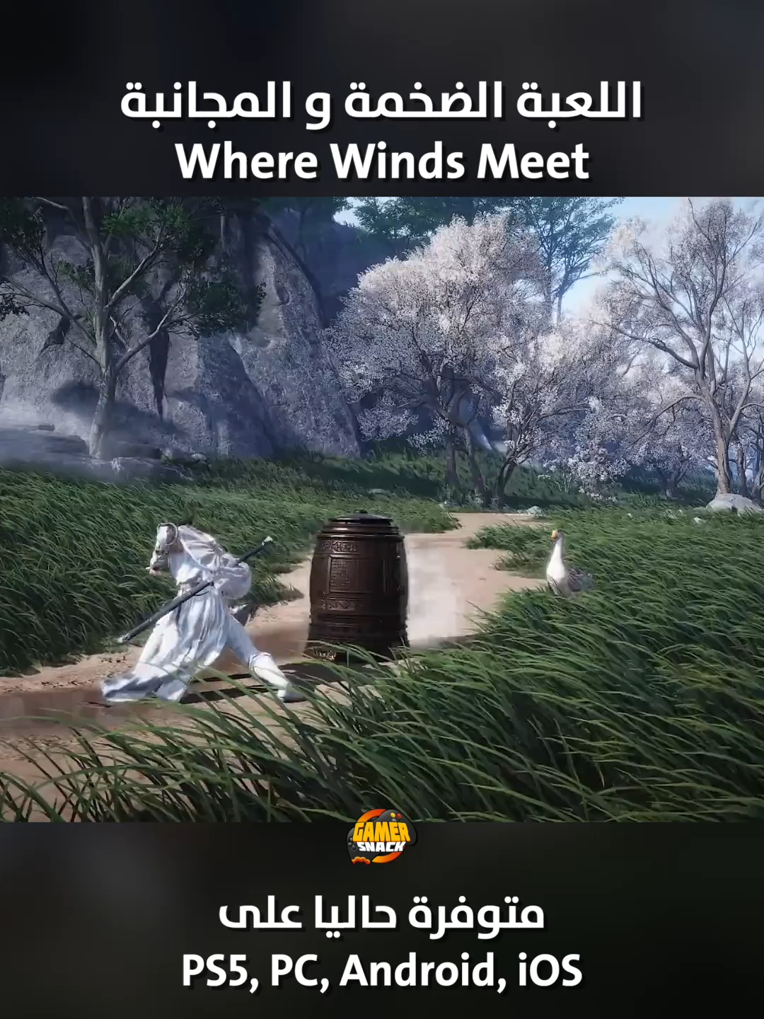 Where Winds Meet 🌬️ لعبة أكشن RPG و عالم مفتوح في عالم الصين القديمة و الخيال، تقدم محتوى ضخم جدا و تنوع في افكار اللعب، متوفرة من اليوم مجانا على بلايستيشن و البي سي و الموبايل و توفر مشتريات داخل اللعبه. #WhereWindsMeet #GamingOnTikTok #WhatToPlay