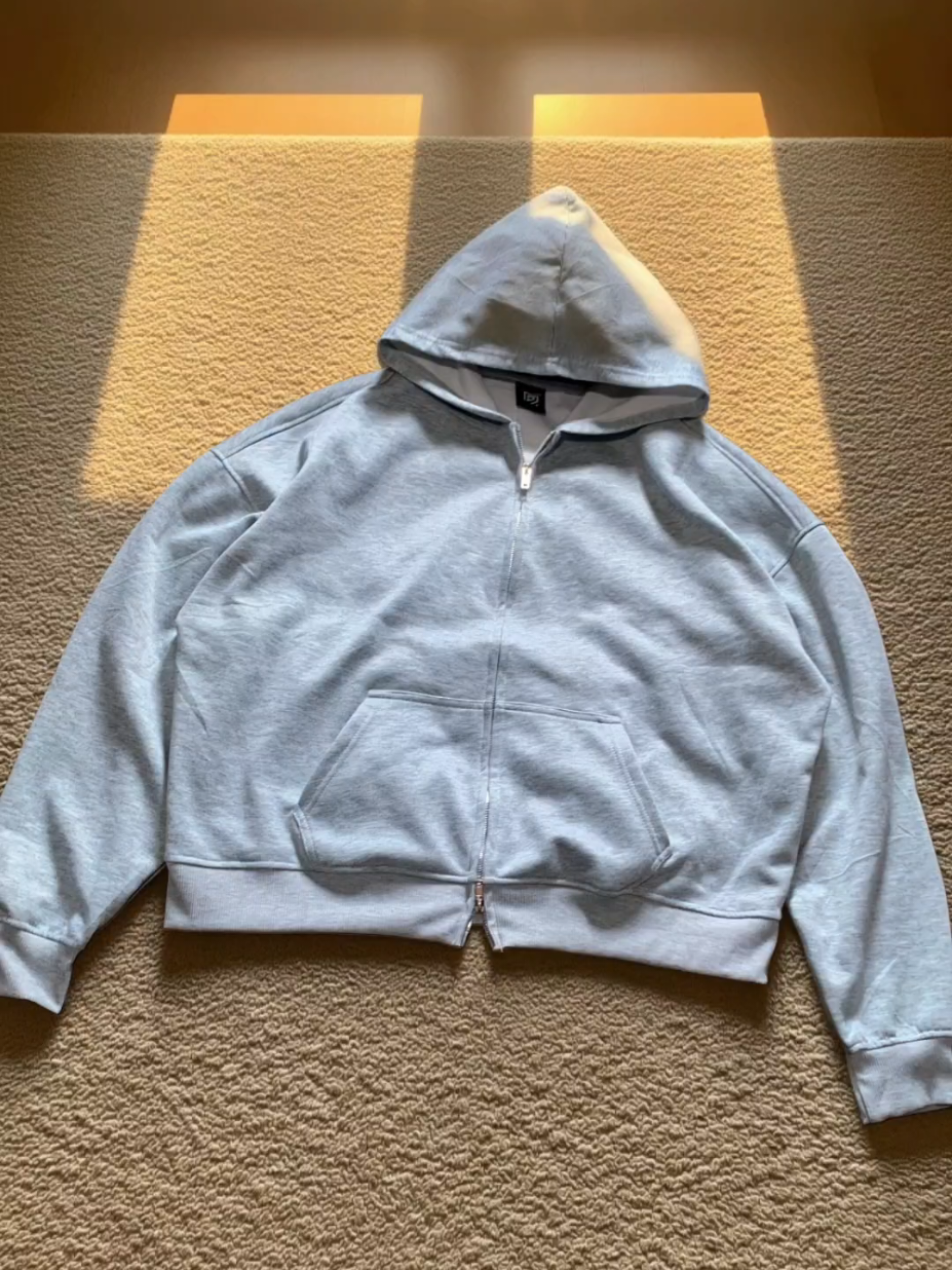 boxy crop double zip hoodie 😎❤️‍🔥 #hoodie #pulloverhoodiejacket #boxycrophoodie #OOTD #cozy 