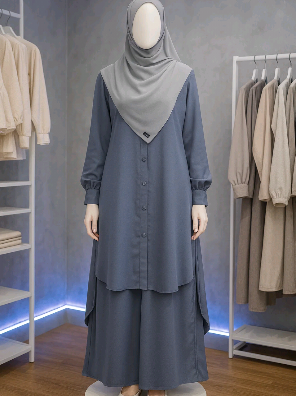 Atasan Tunik Panjang & Rok Remaja#atasanwanita #outfitideas #onesetkekinian 