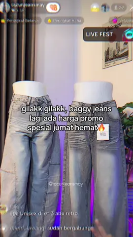 baggy jeans lagi ada harga promo beb 😍 #baggyloose  #baggyoversized  #baggyjeans  #jeanshighwaist  #promojumathemat  