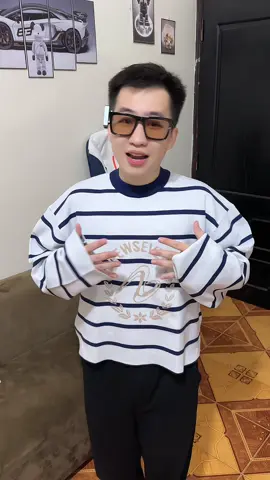 Áo  len dệt dài tay croptop sọc ngang #aothunnam #aothunlen #aolenquangchau 