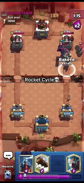 You only need 9 rockets to win the game🚀 #clashroyale #cr #gameplay 