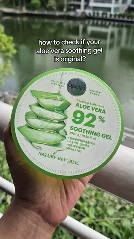 Reminder manis 💚✨ Please only buy original Nature Republic from trusted sellers. Fake products can harm your skin! #naturerepublic #soothinggel 