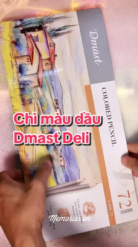 Unbox bút chì màu dầu Dmast Deli hộp thiếc 72 màu #colorpencil #butchimaugocdau #oilcolorpencil #deli #quatang