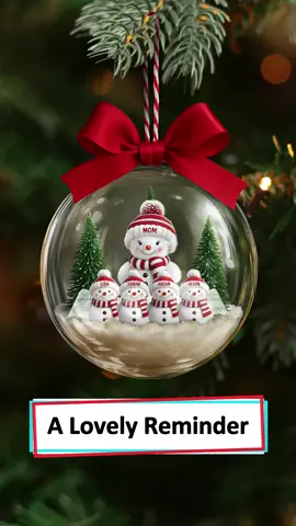 Shake this adorable ornament to watch the snow gently fall 🎅 #wanderprints #personalized #gifts #christmas #grandparentsgift