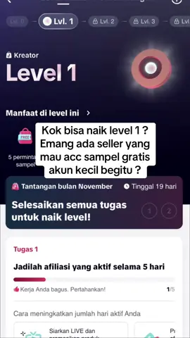 Tipsnya !! 1. Konsisten upload , views kecil gpp karena semakin kamu konsisten views yg kecil itu akan naik perlahan  2. Riset produk , Usahakan kontenin produk yang lagi viral dan banyak di cari orang  3. Cari produk dengan harga yang terjangkau terutama untuk kaum pelajar  4. Perhatikan kwalitas video , karena video yang cerah dan enak di pandang akan menarik minat penonton  5. Saat ajukan sampel jangan lupa chat seller , supaya seller cek dulu akun kamu . Kalo kmu konsisten dan kwalitas video kamu bagus insyaAllah seller akan acc  Sekian tipsnya , semoga bermanfaat . Jangan lupa tetep semangat pejuang affiliate ❤️‍🔥✨#tipsandtrick #tipsaffiliate #CapCut 