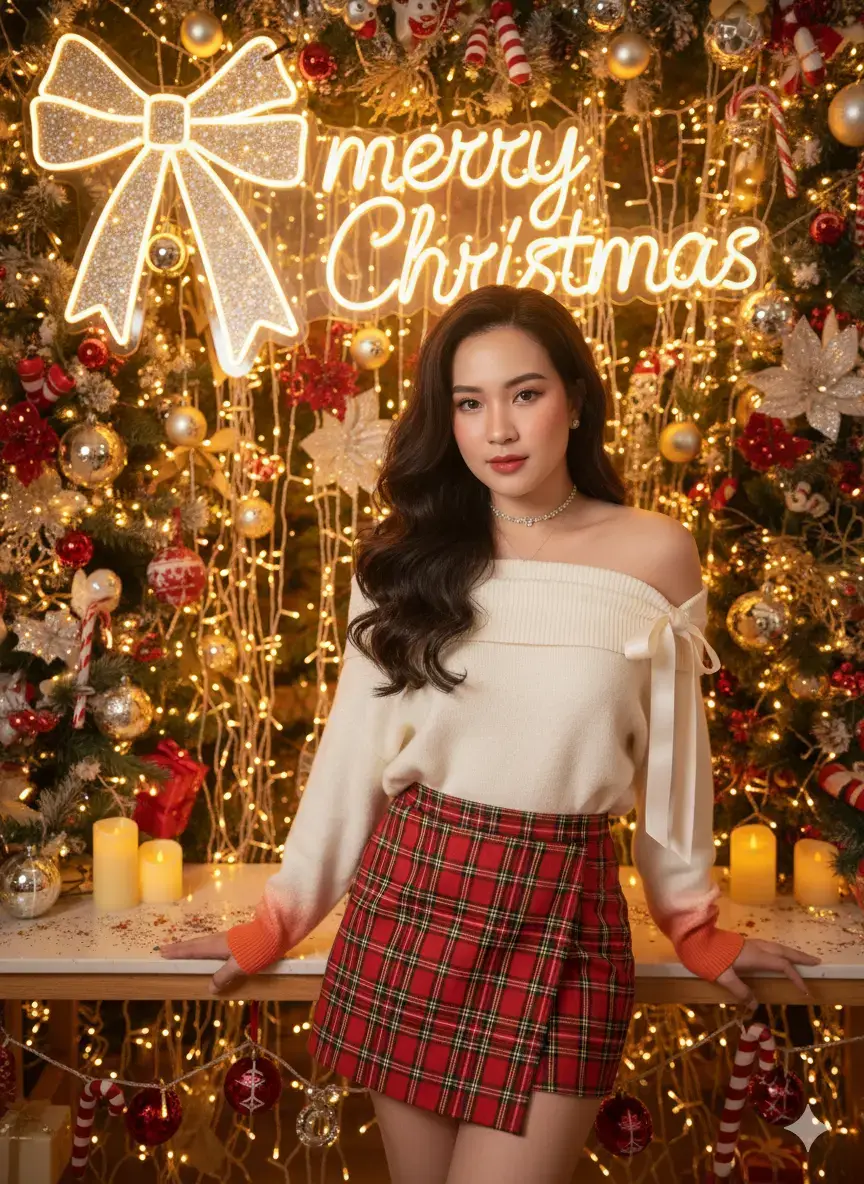 GEMINI AI CHRISTMAS THEME PHOTOSHOOT 🎄 #fypシ゚ #aigenerated #christmas #trending #viral 