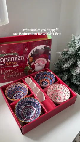 Christmas gift idea: Bohemian Ceramic Bowl Gift Set 🎄🥣 #ceramicbowlset  #bowlset #giftideas #christmasgift #bohemianbowlset 