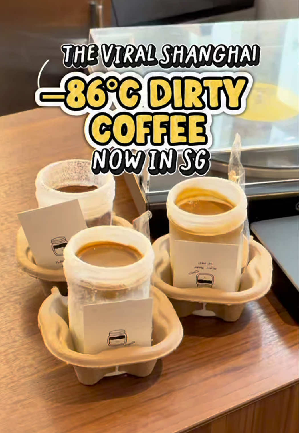 The viral –86°C Dirty Coffee from Shanghai is now in SG — and @slowboat_ is serving it only on weekends (Friday, Saturday, Sunday) with limited 100 cups each day 👀🔥 Milk is distilled in-house for natural sweetness, then poured into a jar chilled to –86°C. A shot of hot espresso hits the ice-cold milk for that creamy, silky swirl — the perfect warm-meets-cold moment ☕❄️ P.S. You get to bring home the glass jar after drinking! ✨ Weekend Release Dates: 📅 Fri 14 Nov, Sat 15 Nov, Sun 16 Nov ⏰ From 11AM daily (while stocks last!) 📍 Slow Boat, 45A Craig Road, 2F 🕒 11am–9pm daily === #burpple #burpplesg #sgcafes #sgcoffee #dirtycoffee 