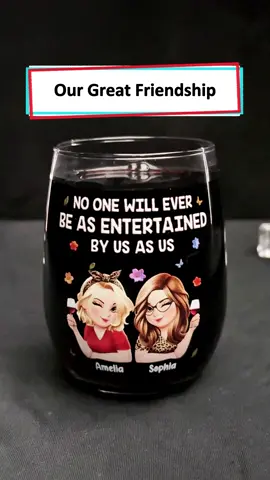 Made for every girls’ night and inside joke, this custom wine glass turns every toast into a celebration of friendship 🍷 #wanderprints #personalized #gifts #BestFriends #giftforbestie