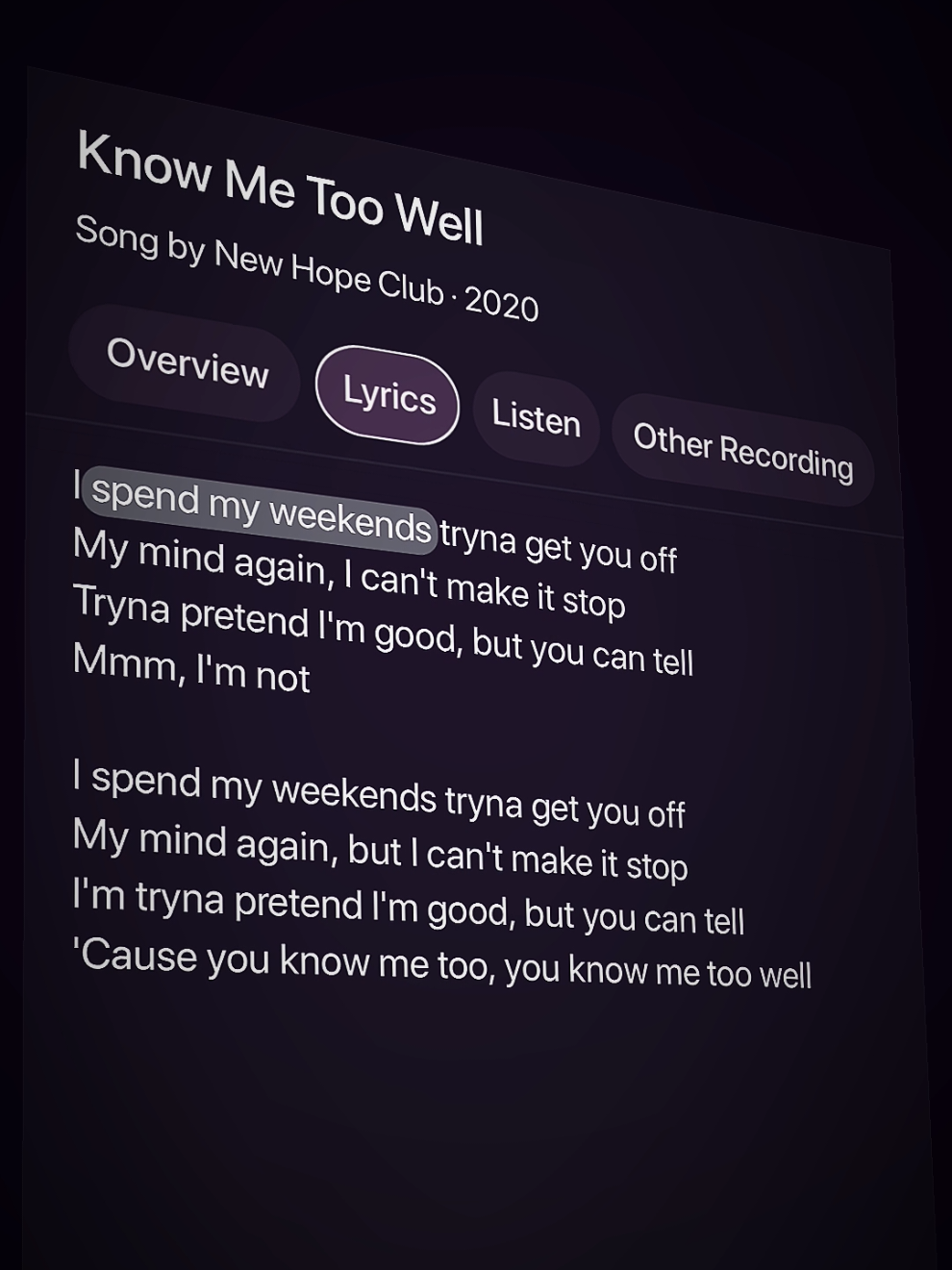 Know Me Too Well 🎧🎶 #lyrics #music #newhopeclub #foryou #lyriqueenn 