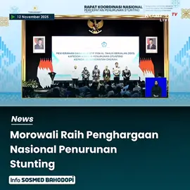 Alhamdulillah, sebuah kebanggaan bagi Kabupaten Morowali menerima penghargaan kinerja terbaik nasional dalam penurunan stunting tahun 2025 dari Wakil Presiden RI, Gibran Rakabuming Raka. Penghargaan ini menjadi bukti nyata kerja keras bersama — dari pemerintah daerah, tenaga kesehatan, hingga masyarakat. Morowali termasuk dalam lima kabupaten terbaik di Indonesia, bersama Bojonegoro, Bintan, Sidrap, dan Tangerang. Terus bergerak menuju Morowali Maju, Mandiri, dan Berkeadilan. 💪🇮🇩 #morowali #sulteng #ri 