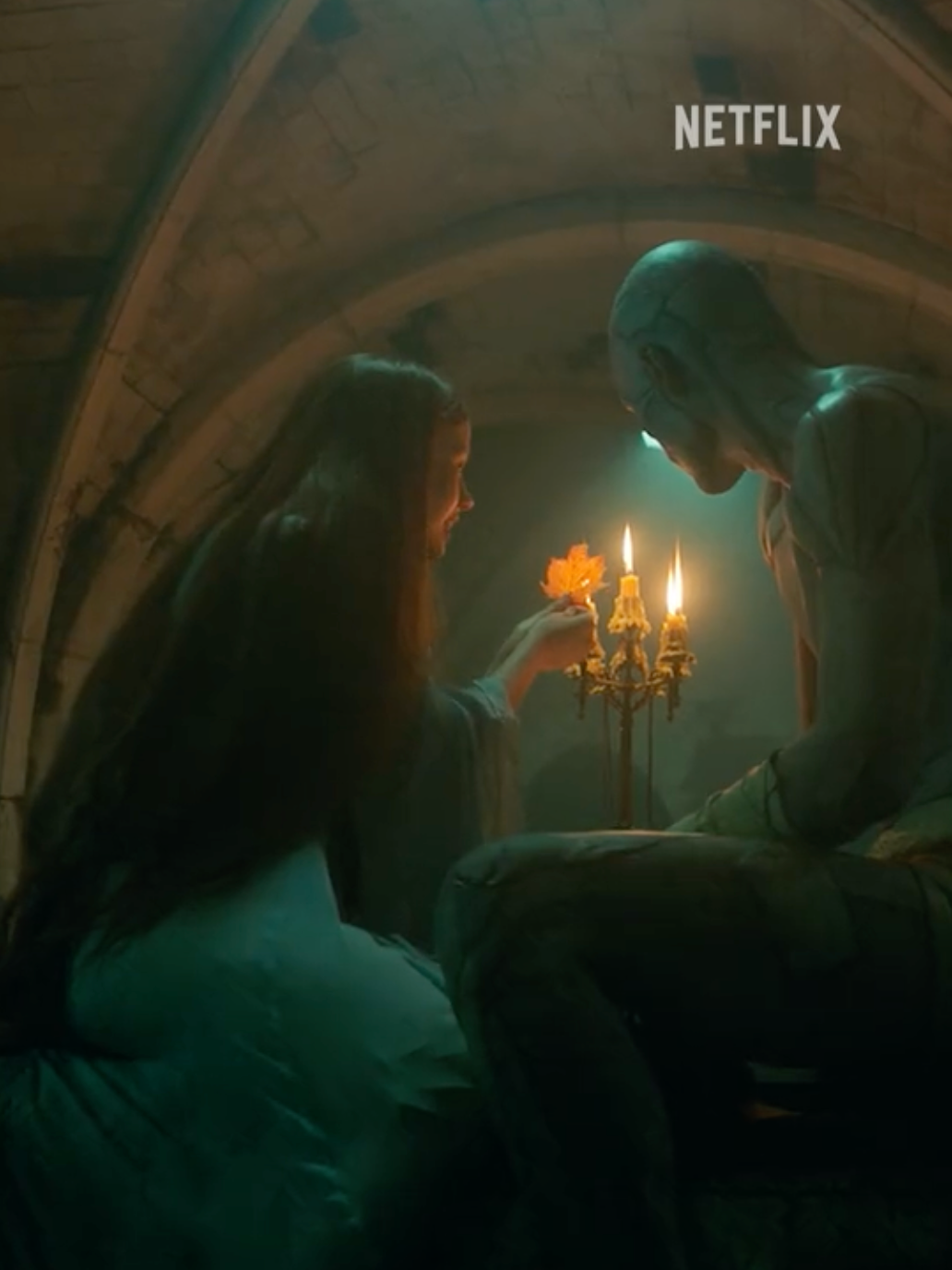 what a tender moment between elizabeth and the creature 🥺 #Frankenstein #JacobElordi #MiaGoth