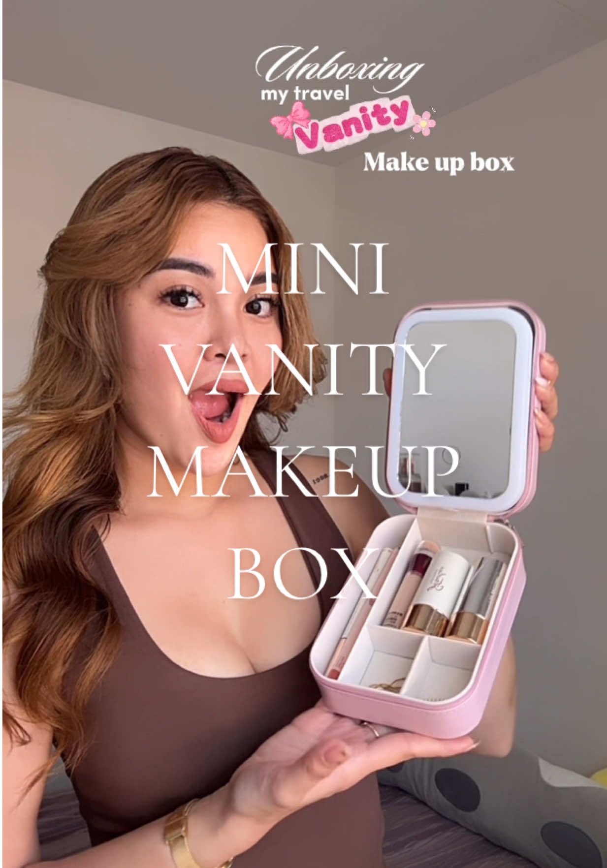 Mini Vanity Makeup Box ❤️ #vanitymakeup #makeupbox #makeupbox #vanitymirror 