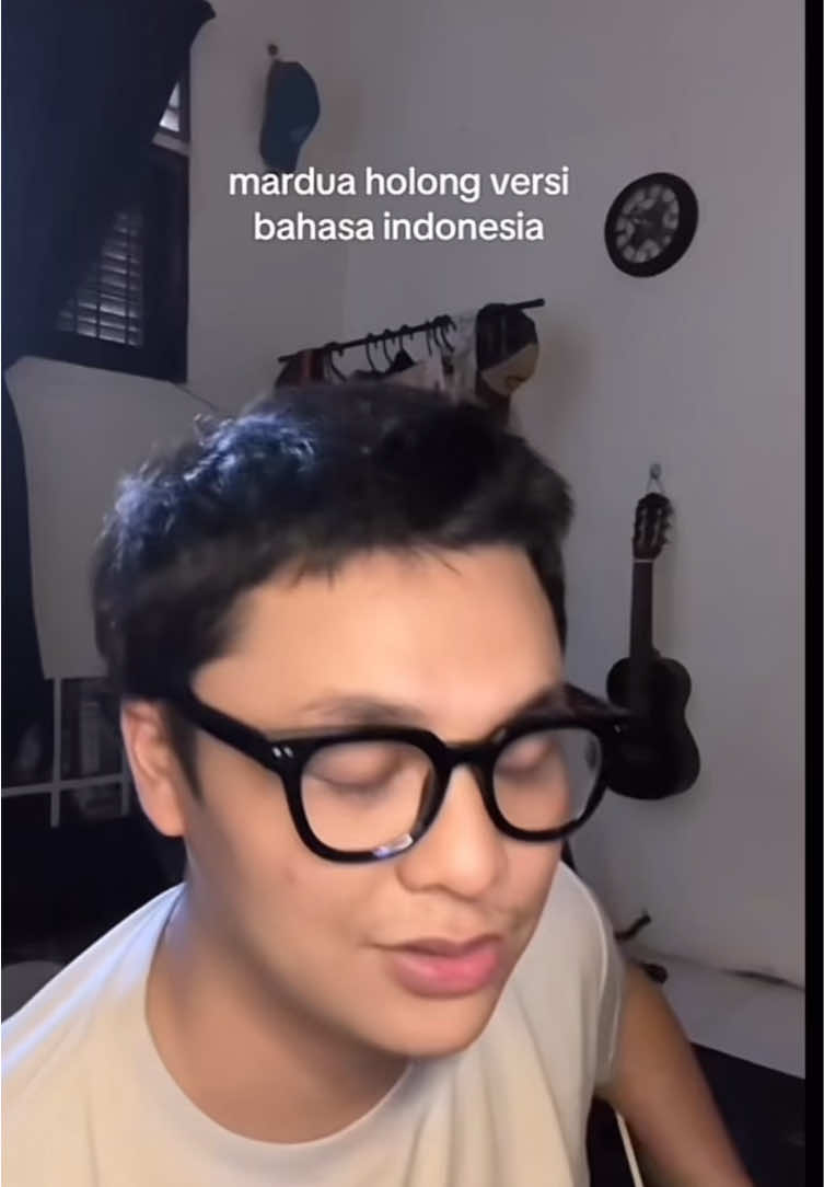 mardua holong versi bahasa indonesia cover bang dirza, nyess banget pas tau artinya #marduaholong #marduaholongcover #lagubatak #cover #fypage 