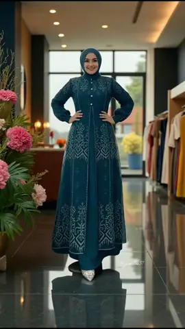 DENARA DRESS Gamis Muslim Brukat Wanita Bahan Ceruty Babydoll Mix Brukat Full Puring Aplikasi Manik