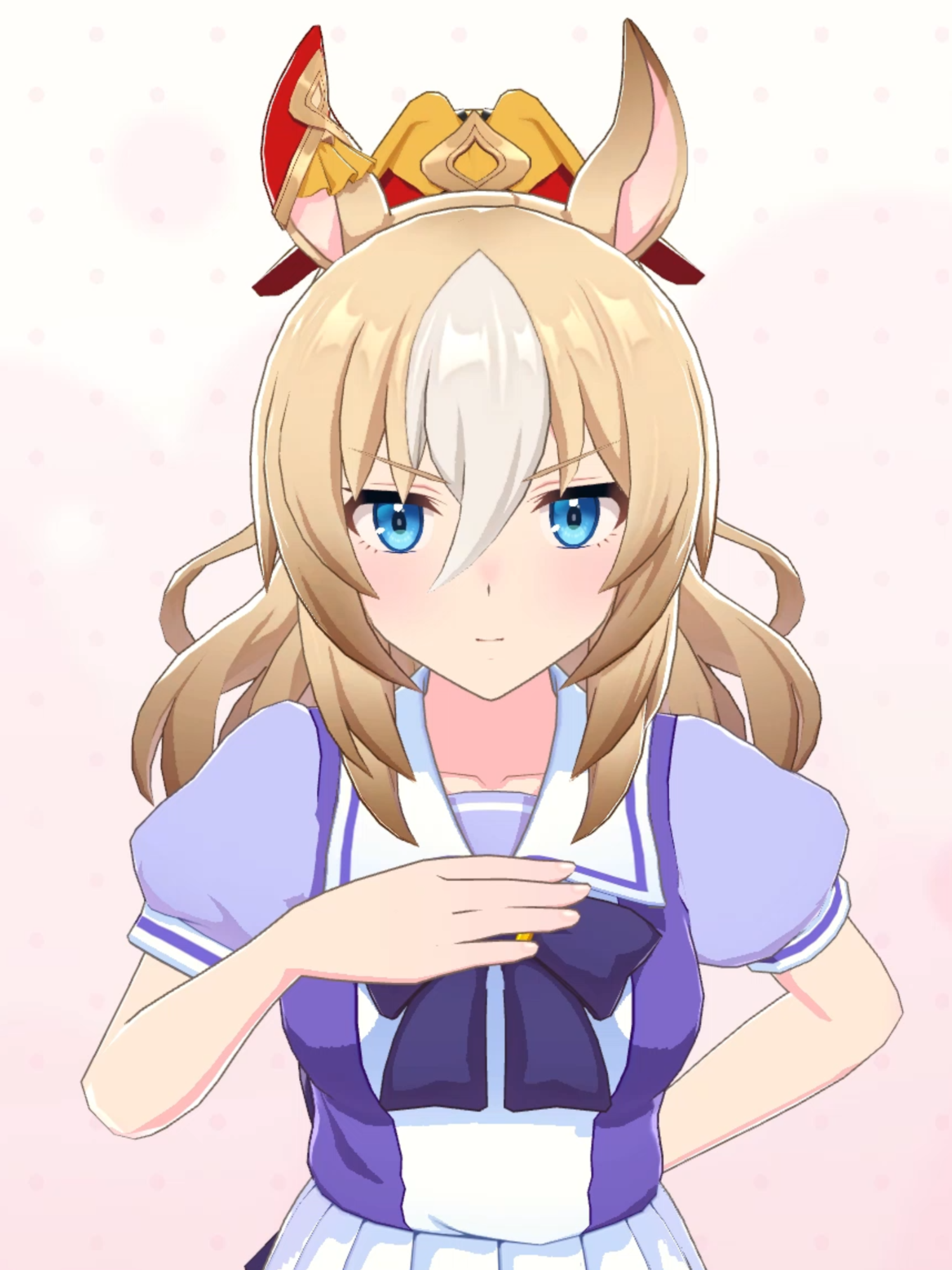 #ウマ娘 #ウマ娘プリティーダービー 「我が君。本日は日頃ご研鑽なさる貴方に、心よりの賞賛をお送りしたく。」 #デュランダル #アニメ #ゲーム #umamusume #umamusumeprettyderby #Durandal #Anime #Game