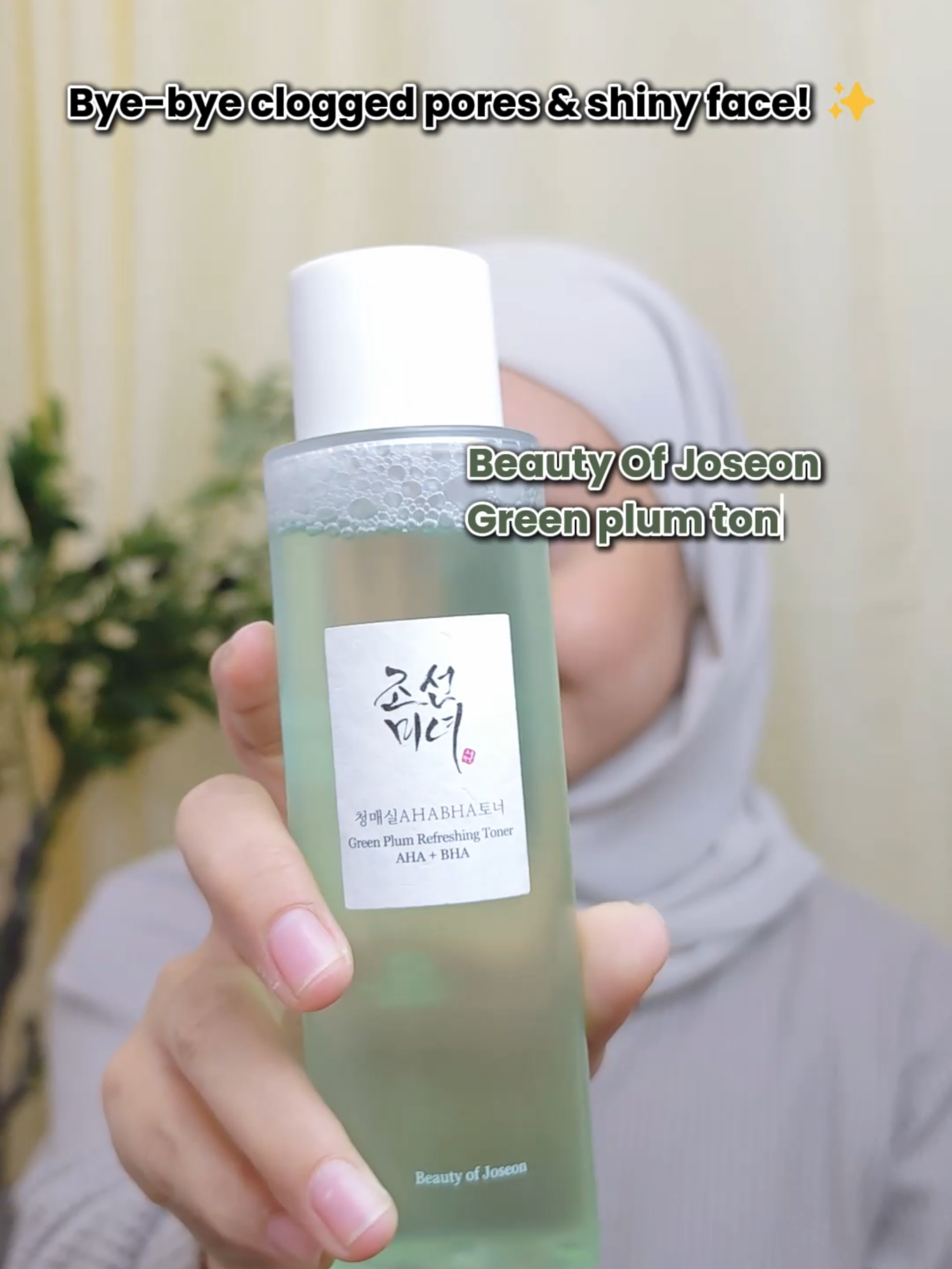 Clear pores, smooth skin, zero shine ✨ This is your new AHA/BHA bestie 😭🩵 #BeautyofJoseon #BOJ #StyleKoreanMy #stylekorean #KoreanSkincare #KBeauty #TikTokBeauty #skincare #skincareroutine #greenplum #toner #greenplumtoner