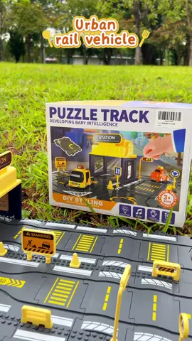 Urban traffic rail car, enlightening children's traffic common sense#toys #tiktokshop #car #Christmas #rail 