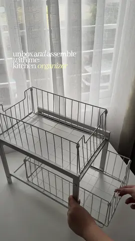 unbox and assemble with me: kitchen/undersink organizer ✨ #kitchenfinds #homeessentials #homefinds #kitchenorganizer #organizer 