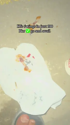 Kfc 12:00pm deal 6wings in just 100pkr#kfc#wingsinjust100pkr#viral#food#foryou 