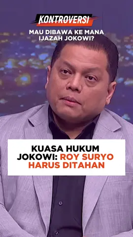 Kuasa Hukum Jokowi, Firmanto Laksana Pangaribuan menyatakan Roy Suryo seharusnya ditahan karena hingga kini masih melakukan pengulangan tindakan fitnah dan pencemaran nama baik. Nonton #MetroTVKontroversi episode MAU DIBAWA KE MANA IJAZAH JOKOWI? selengkapnya di Youtube Metro TV https://www.youtube.com/watch?v=p1I3wthVwGc #jokowi #ijazah #ijazahpalsu