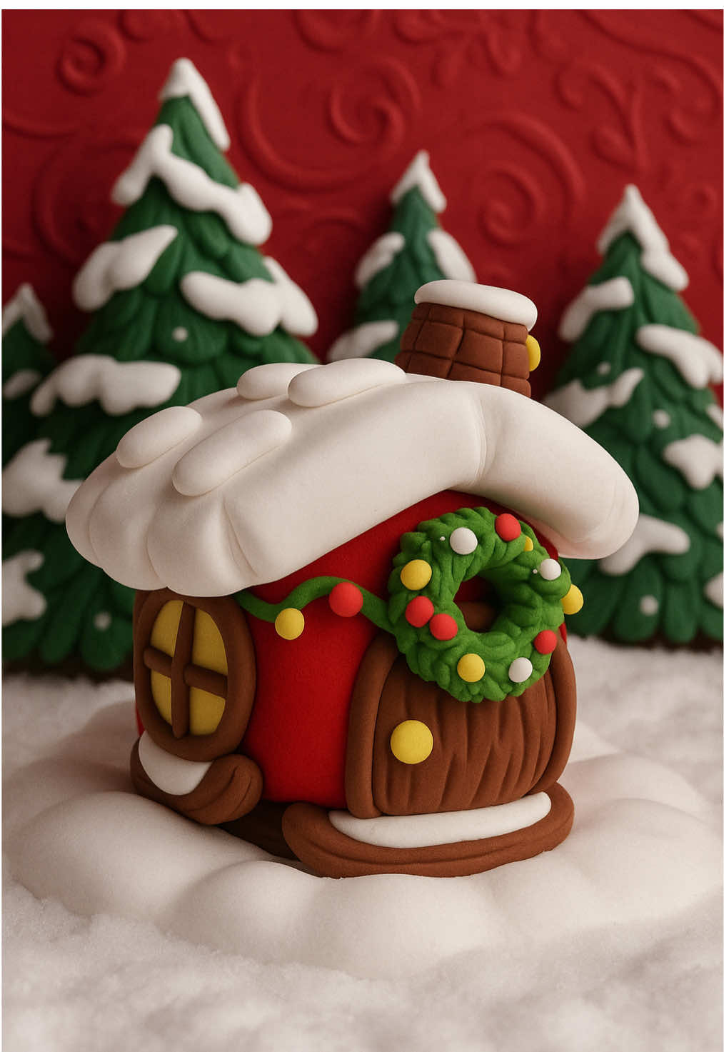 🎄✨ Казковий будиночок із повітряного пластиліну ❄️🎄  #пластилін #christmas #повітрянийпластилін #будинок #booth 