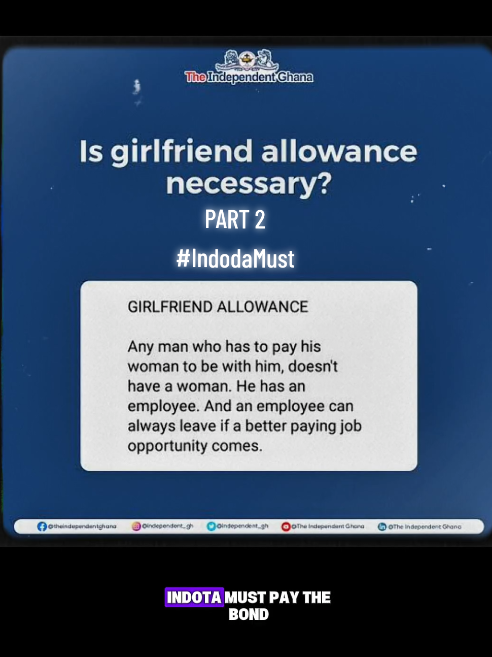 Indoda Must: A gender-based epidemic🦥 PART 2 #indodamust  #genderequality  #fyp  #viral  #allowance 