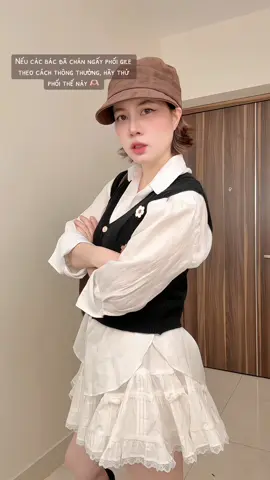 Áo gile len ngon bộ rẹ ❤️ #gile #gilelen #binhmatnau 