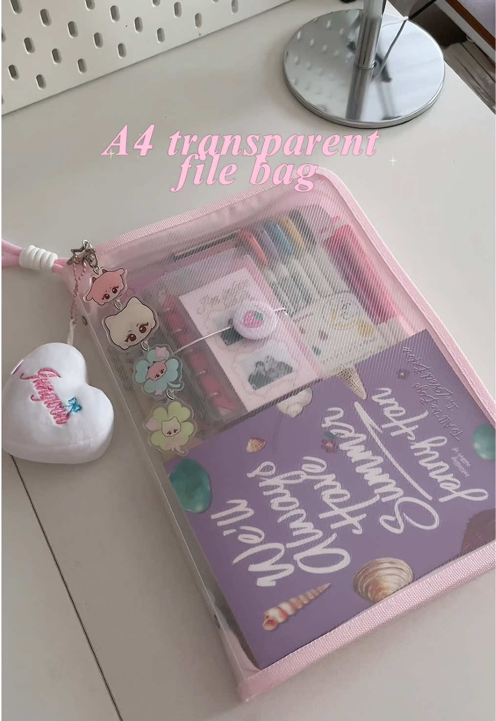 A perfect file holder! #filebag #fileorganizer #filefolder #stationerybag #transparentfilefolder 