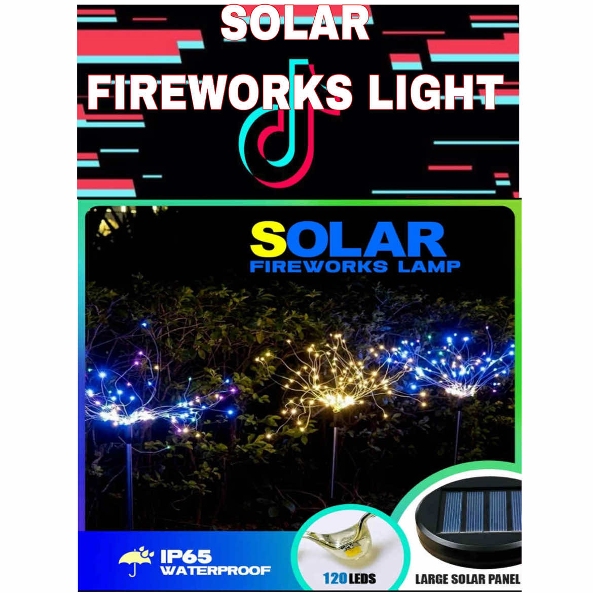 120 led solar christmas light for outdoor. #christmaslight #fireworkslight #solarlight 