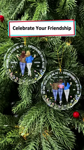 Customize your crew's looks easily and display your friendship proudly on this ornament 🎄 #wanderprints #personalized #gifts #Christmas #giftforbestfriends