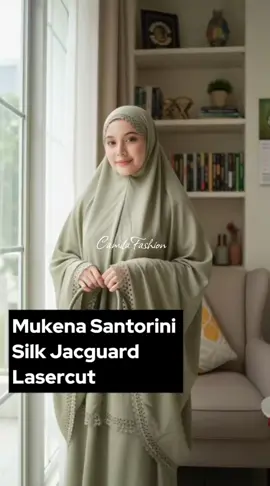 Mukena Dewasa Santorini Silk Jacguard Lasercut Premium #mukena #mukenadewasa   #santorini  #alluna  #peralatansholat 