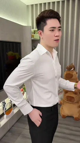 Áo sơ mi nam hack vai Form tôn