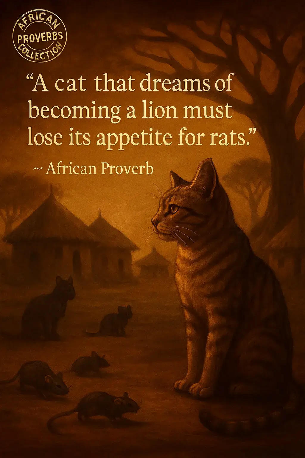 MEANING: If you want to become great, you must stop chasing small things that hold you back. #AfricanProverbs #Africa #fyp 