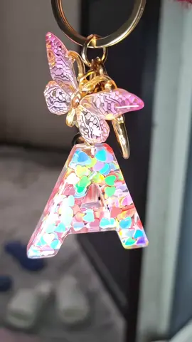 Pink letter keychain A to Z #keychain #keychains #bagkeychain #letterkeychain #keychainwallet 