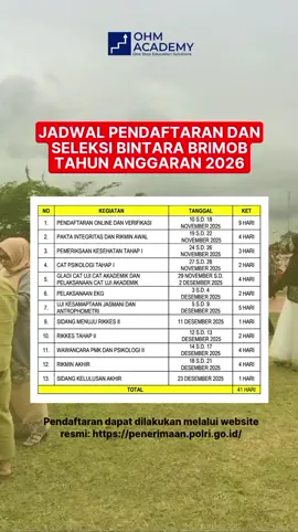 Pendaftaran BINTARA BRIMOB 2025 resmi dibuka tanggal 10-18 November 2025 Akses pendaftarannya di: https://penerimaan.polri.go.id/ #trend #fyp #bintara #bintarabrimob2026 