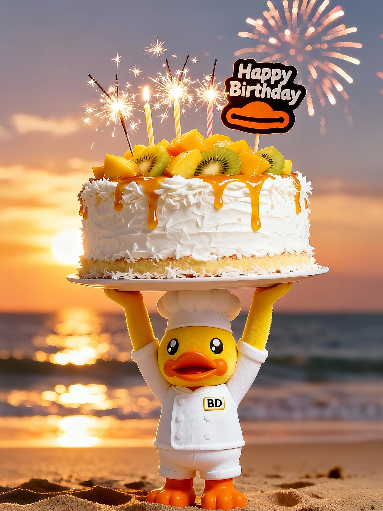 Happy Birthday~ 🎂💗🥳  #BDuck #happybirthday #birthday #cake #cute
