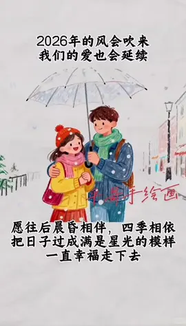 2026年的風會吹來，我們的愛也會延續。願往後晨昏相伴，四季相依，把日子過成滿是星光的模樣，一直幸福走下去。#情感 #情侶 #情感音樂 