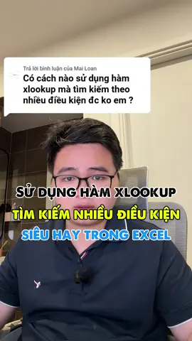 Cách sử dụng hàm xlookup tìm kiếm theo nhiều điều kiện trong excel  #tinhocmos #tinhocvanphong #exceltips 
