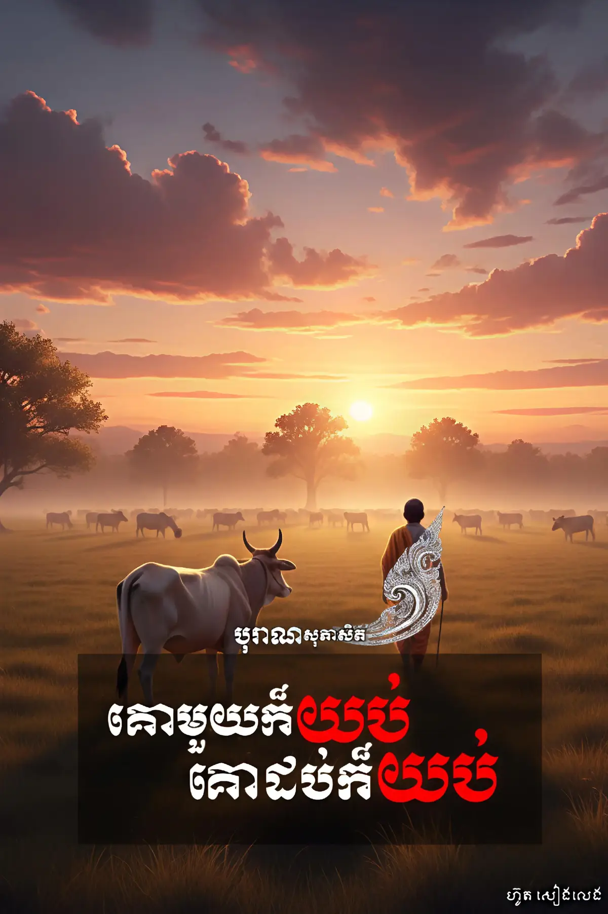 (និយមន័យ) ការរកភាពរីកចំរើន ក្នុងពេលតែមួយ - អត្ថាធិប្បាយ (*.អត្ថានុរូប) អ្នកគង្វាលម្នាក់ ឃ្វាលគោ ១ ក្បាល តាំងពីព្រឹកដល់ល្ងាច ។ ប្រសិនបើគេ ឃ្វាលគោ ១០ ក្បាលក៏តាំងពីព្រឹកដល់ល្ងាចដូចគ្នា ។ដូច្នេះ គេគួរតែឃ្វាលគោ ១០ ក្បាលតែម្តងទៅ វាបាន ចំណេញច្រើនជាង ព្រោះគោ ១ ក៏យប់ គោ ១០ ក៏យប់ដ៏ដែល។ (*.អត្ថប្បដិរូប) ចំពោះមុខរបរ រកស៊ីវិញ បើគេលក់របស់មួយមុខបានក្នុងមួយថ្ងៃ។ គេគួរ តែ លក់ឱ្យបាន ១០ មុខ ឬក៏ច្រើនជាងនេះទៅទៀត ព្រោះបានផលចំណេញ ច្រើនជាងមួយមុខ ដោយ ប្រើពេលតែមួយថ្ងៃដូចគ្នា។ ឧទាហរណ៍ៈ អ្នកលក់ផ្លែឈើម្នាក់ អង្គុយលក់ផ្លែក្រូចមួយកញ្ជើ តាំងពី ព្រឹកដល់ល្ងាច ។ ដូច្នេះ គេគួរតែលក់ផ្លែឈើនឹងបន្លែបន្ថែមឲ្យបានច្រើនមុខទៀត ដូចជា ទៀប, ឈុត, ល្ហុង ស្វាយ ចេក ល្ពៅ រនោង ត្រឡាច ត្រសក់ ត្រកួន ។ល។ ឱ្យបាន ច្រើនមុខបន្ថែមទៀត ។ ក៏ត្រូវចំណាយពេលពីព្រឹកដល់យប់ដូចតែគ្នា។ ដូចអ្នកលក់គ្រឿងទេសម្នាក់ គេលក់ឥវ៉ាន់ច្រើនមុខ។ គេក៏ចំណេញមួយមុខ បន្តិចមែន តែច្រើនមុខទៅគេក៏បានចំណេញច្រើនដូចគ្នា ៕ និយមន័យខ្លីៗ ទំនេរត្រូវតែឆ្លៀត តិចក្តី ច្រើនក្តី ក៏ជាកម្រៃប្រាក់របស់យើងដែរ។@មនិន្ទ្រាស៍ សុវណ្ណមាលាសុរិយា #សុភាសិតខ្មែរ #ស្តាប់ធម៌ច្រេីនចំរេីនបញ្ញា🙏🙏🙏 #ព្រះពុទ្ធសាសនា 