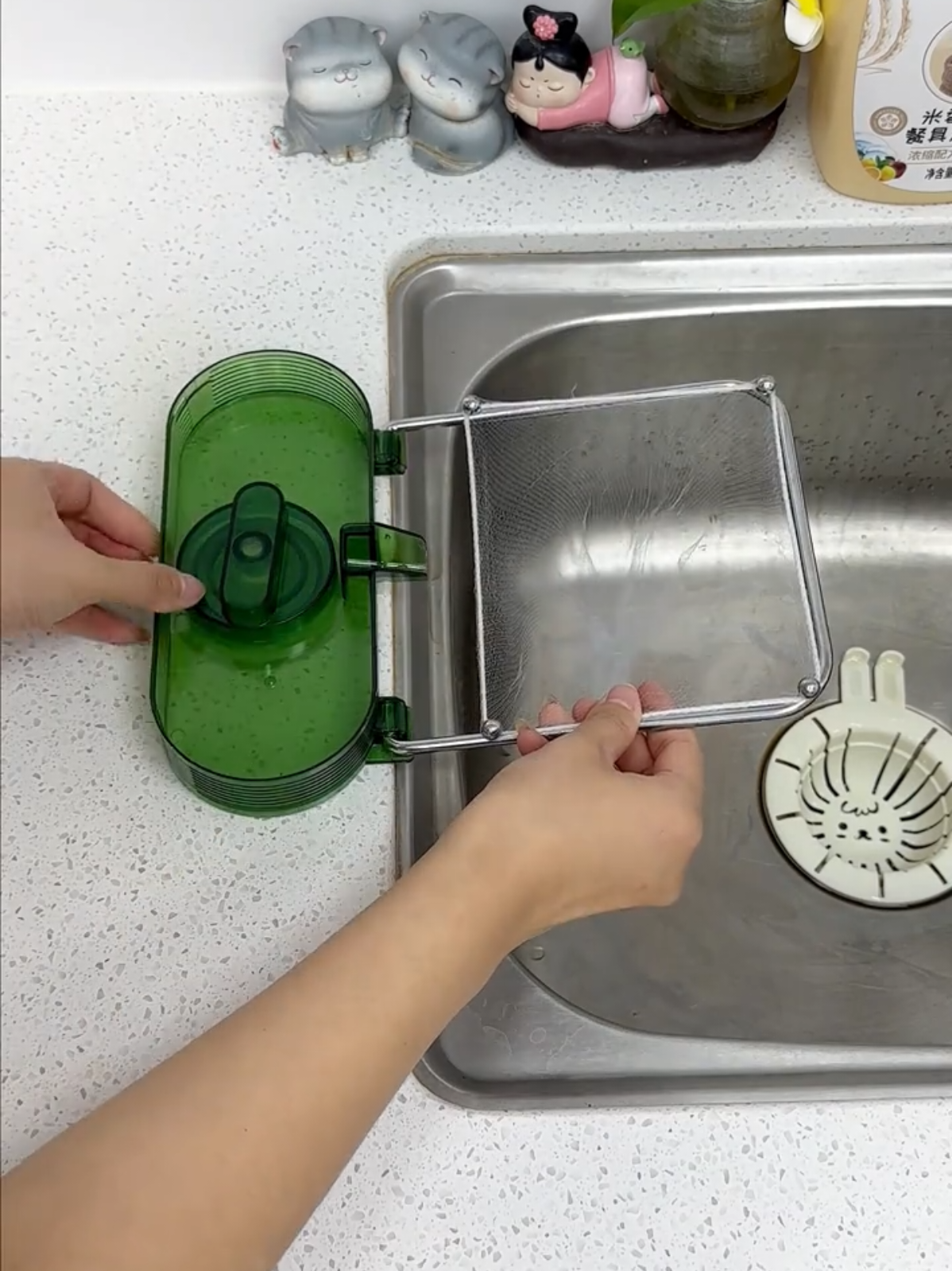 Khay lưới đựng rác bồn rửa bát #reviewdogiadung #giadungtienich #xh #dogiadung #tuidungrac 