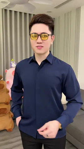 Áo Sơ mi nam form rộng vải lụa