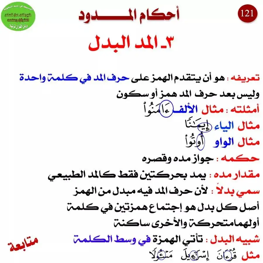 #أحكام_القرآن (القرءان الكريم) كيف أقرأ القرءان الكريم خطوة بخطوة  #أحكام_المدود_في_القرءان_الكريم 