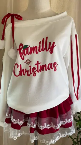 #เสื้อผ้าแฟชั่น #ชุดคริสต์มาส #ชุดเซ็ท #ชุดเซ็ท2ชิ้น 