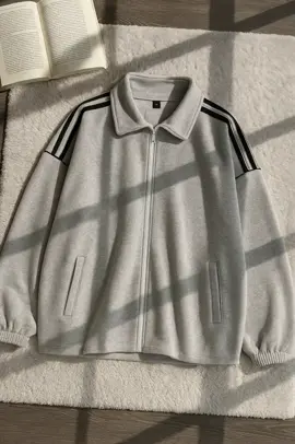 Áo Khoác Sweater 3 Sọc Cổ Cao #xuhuong #fyp #outfit #vairal 