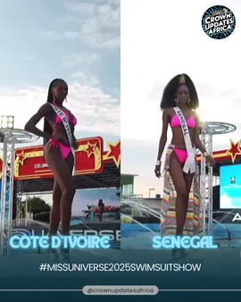 Swimsuit performance of African Delegates @missuniverse 💥💥 Côte d’Ivoire Sénégal Who did it for you? Comment your favorite! #missuniverse #africa #crownupdatesafrica