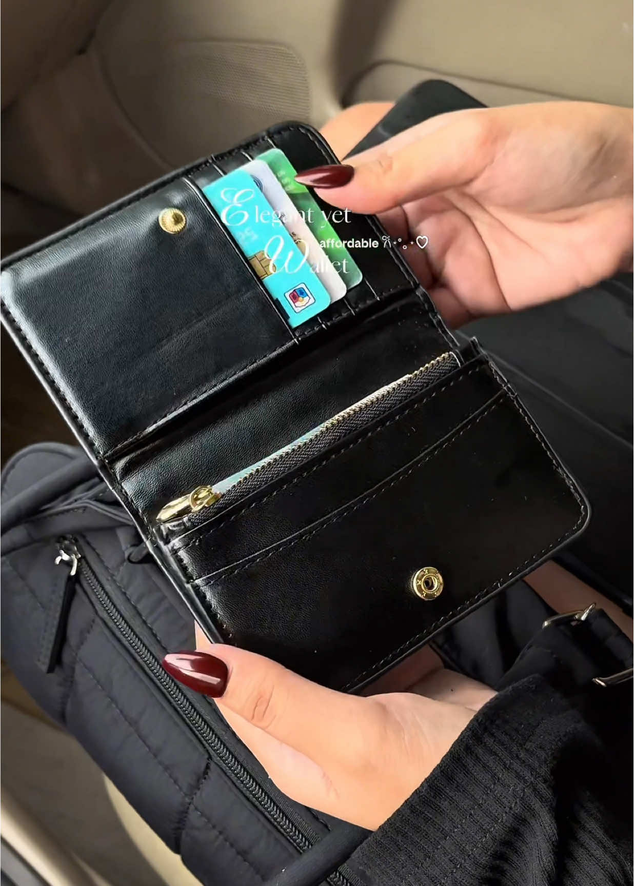 leather wallet reco! #walletforwomen #leatherwallet #affordablewallet #walletrecommendation #fyp 
