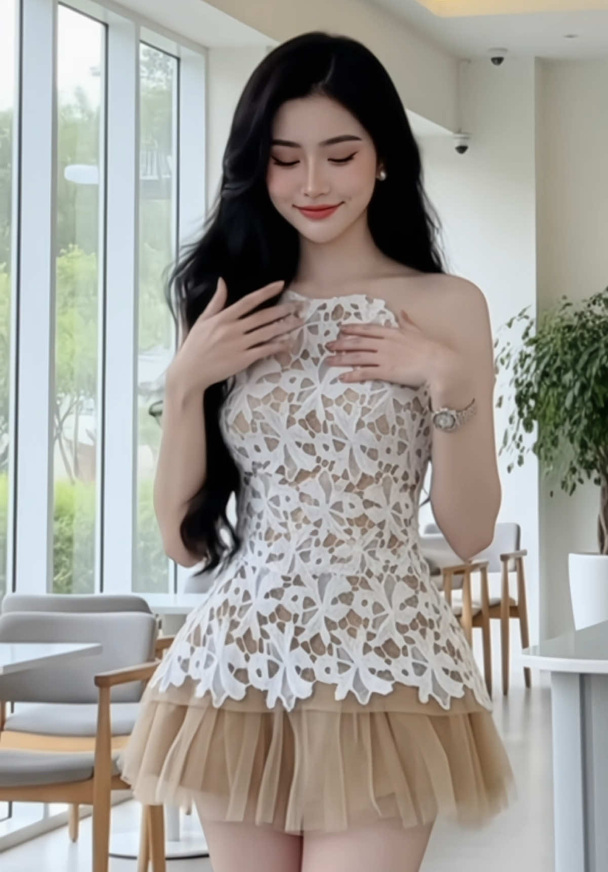 váy tôn dáng che khuyết điểm bụng #thoitrangnu #thoitrang #myoutfit 